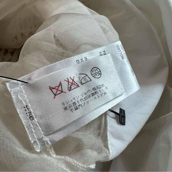 Chloe Shirt Dress Medium Off White‎ Silk Lace Detail - Picture 13 of 16